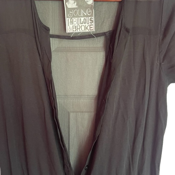 🔥4 for $75🔥 Young Fabulous and Broke One piece Jump Suite Size M Black - Picture 3 of 8